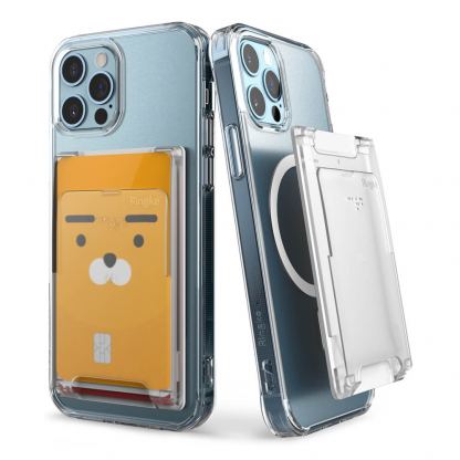 Ringke MagSafe Wallet Case - поликарбонатов портфейл (джоб) за прикрепяне към iPhone с MagSafe (прозрачен)