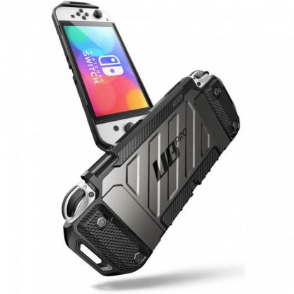 i-Blason SUPCASE Unicorn Beetle Pro Case - удароустойчив хибриден кейс за Nintendo Switch OLED (2021) (черен)