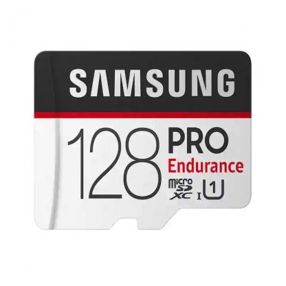 Samsung MicroSDHC Pro Endurance 128GB UHS-I 4K UltraHD (клас 10) - microSDHC памет със SD адаптер за Samsung устройства (подходяща за видеонаблюдение)