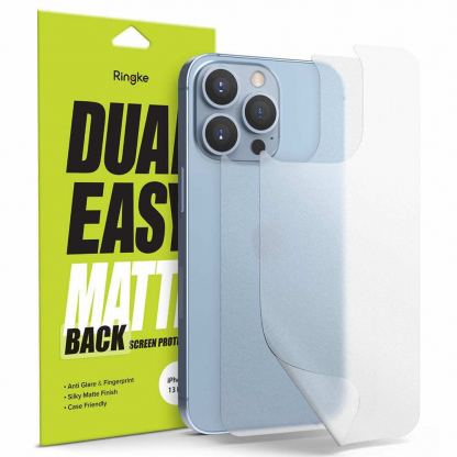 Ringke Dual Easy Matte Back Protector - два броя матово защитно покритие за задната част на iPhone 13 Pro (2 броя)