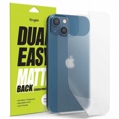 Ringke Dual Easy Matte Back Protector - два броя матово защитно покритие за задната част на iPhone 13 mini (2 броя)