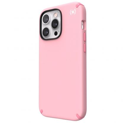 Speck Presidio 2 Pro Case - удароустойчив хибриден кейс за iPhone 13 Pro (розов)