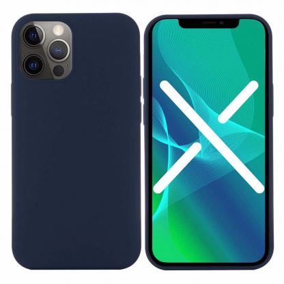 JC Silicone Case - силиконов (TPU) калъф за iPhone 13 Pro Max (тъмносин)