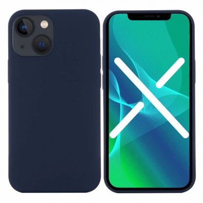 JC Silicone Case - силиконов (TPU) калъф за iPhone 13 (тъмносин)