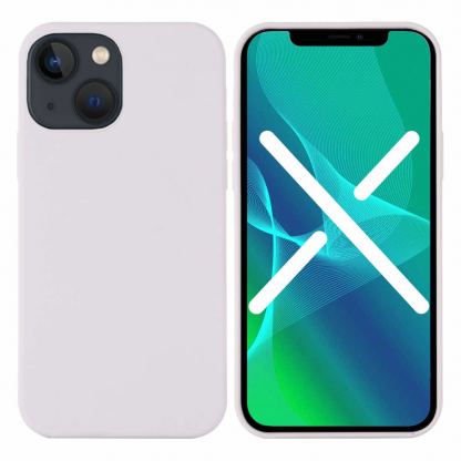 JC Silicone Case - силиконов (TPU) калъф за iPhone 13 (бял)