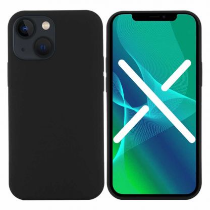 JC Silicone Case - силиконов (TPU) калъф за iPhone 13 mini (черен)