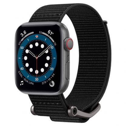 Spigen DuraPro Flex Nylon Band - текстилна каишка за Apple Watch 42мм, 44мм, 45мм (черен)