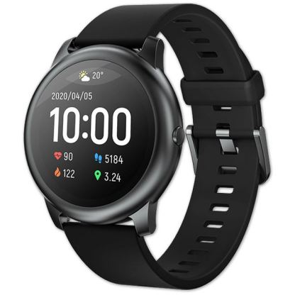 Haylou Solar LS05 Solar Smartwatch - смарт часовник с фунцция за измерване на пулса за iOS и Android (черен)