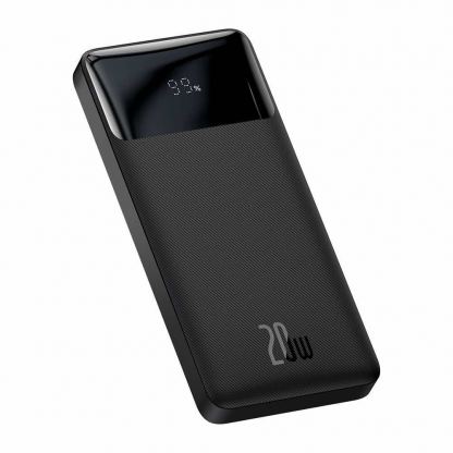 Baseus Bipow Digital Display Power Bank 20W 10000 mAh (PPDML-L01) - външна батерия с два USB-A и един USB-C изходи и технология за бързо зареждане (черен)