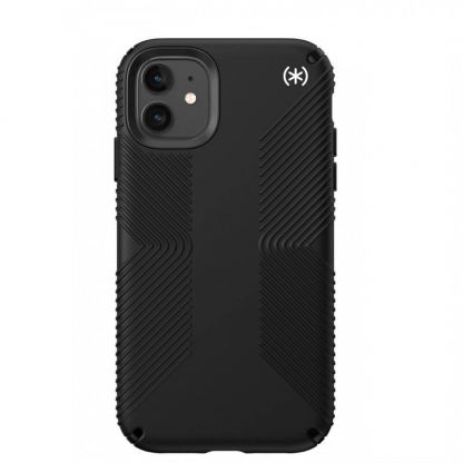 Speck Presidio2 Grip Case - удароустойчив хибриден кейс за iPhone 11 (черен)
