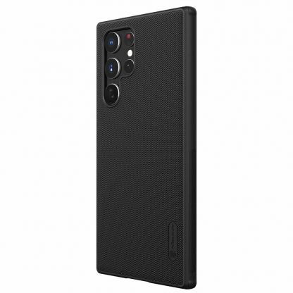 Nillkin Super Frosted Shield Case - удароустойчив хибриден кейс за Samsung Galaxy S22 Ultra (черен)