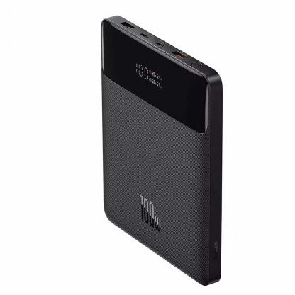 Baseus Blade Digital Display Power Bank 100W 20000 mAh (PPDGL-01) - външна батерия с два USB-A и два USB-C изходи и технология за бързо зареждане (черен)