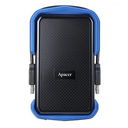 Apacer AC631 2.5 inch USB 3.2 SATA HDD 1TB Military-Grade Shockproof Portable Hard Drive - удароустойчив външен 2.5 инчов хард диск 1TB (черен-син)