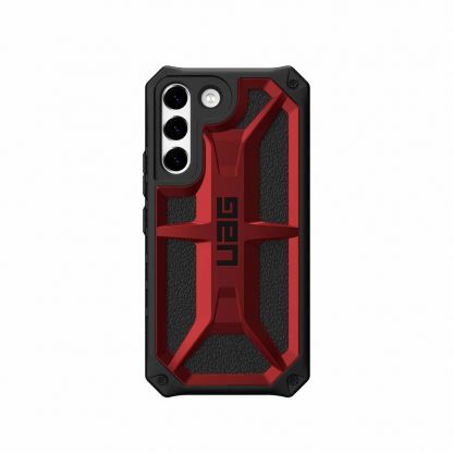 Urban Armor Gear Monarch Case - удароустойчив хибриден кейс за Samsung Galaxy S22 (черен-червен)