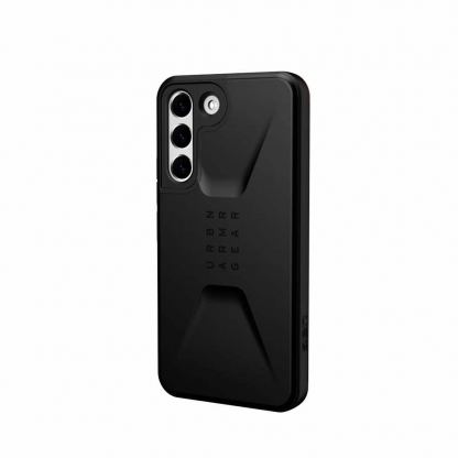 Urban Armor Gear Civilian Case - удароустойчив хибриден кейс за Samsung Galaxy S22 (черен)