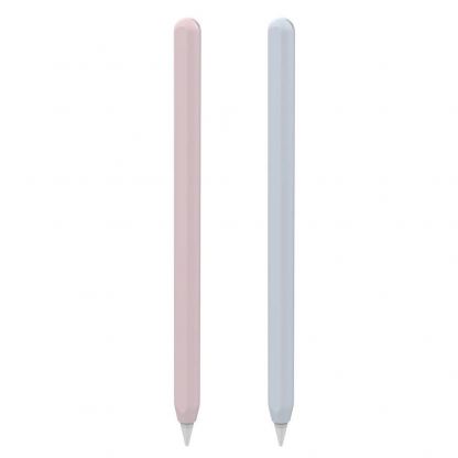 Stoyobe Silicone Pencil Sleeve Set - комплект силиконов калъф за Apple Pencil 2 (розов-син) (2 броя)