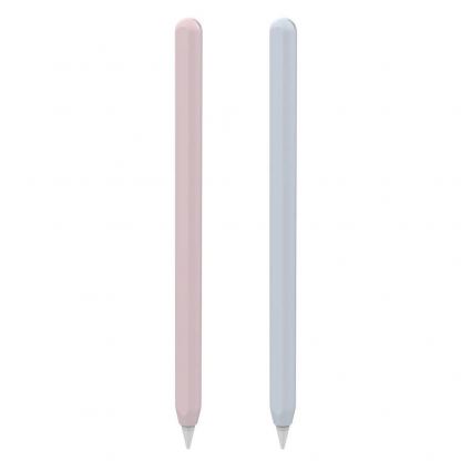 Stoyobe Silicone Pencil Sleeve Set - комплект силиконов калъф за Apple Pencil 2 (розов-син) (2 броя)