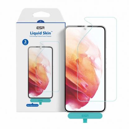ESR Liquid Skin Screen Protector - защитни покрития за дисплея на Samsung Galaxy S22 Ultra (3 броя)
