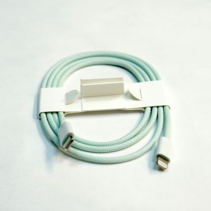Apple Lightning to USB-C Fabric Cable - оригинален текстилен изключително здрав USB-C кабел към Lightning (зелен) (bulk)