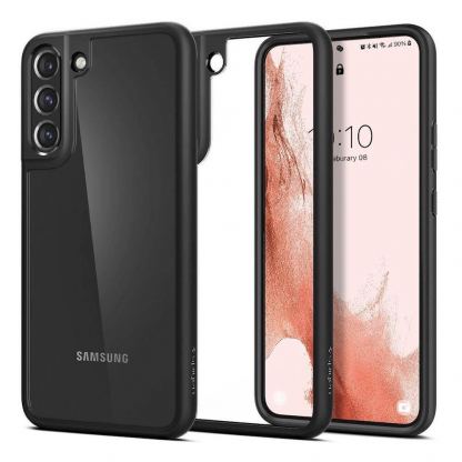 Spigen Ultra Hybrid Case - хибриден кейс с висока степен на защита за Samsung Galaxy S22 (черен-прозрачен)