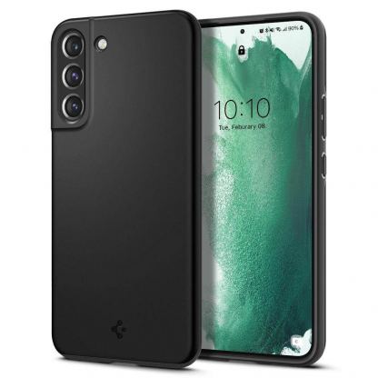 Spigen Thin Fit Case - качествен тънък матиран кейс за Samsung Galaxy S22 Plus (черен)