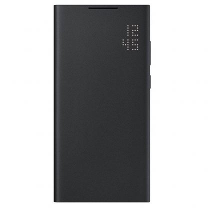 Samsung LED View Cover EF-NS908PBEGEE - оригинален калъф през който виждате информация от дисплея за Samsung Galaxy S22 Ultra (черен)