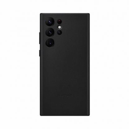 Samsung Leather Cover EF-VS908LBEGWW - оригинален кожен кейс (естествена кожа) за Samsung Galaxy S22 Ultra (черен)