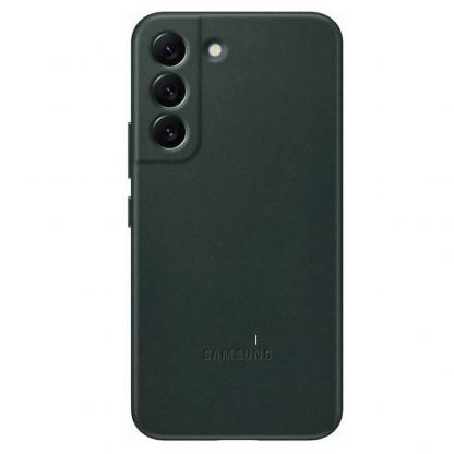 Samsung Leather Cover EF-VS906LG - оригинален кожен кейс (естествена кожа) за Samsung Galaxy S22 Plus (зелен)