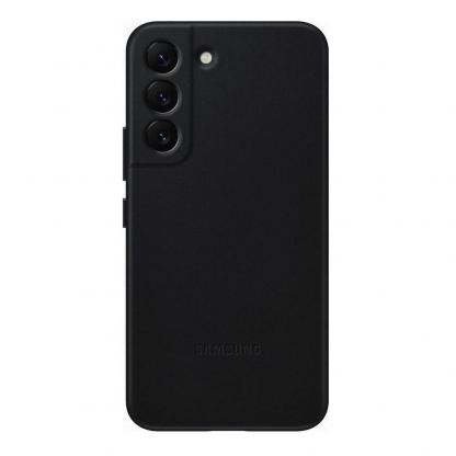 Samsung Leather Cover EF-VS901LB - оригинален кожен кейс (естествена кожа) за Samsung Galaxy S22 (черен)