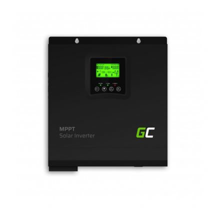 Green Cell Solar Inverter With MPPT 24VDC 230VAC 3000VA/3000W Pure Sine Wave - инвертор за генерираната енергията от фотоволтаична система (черен)
