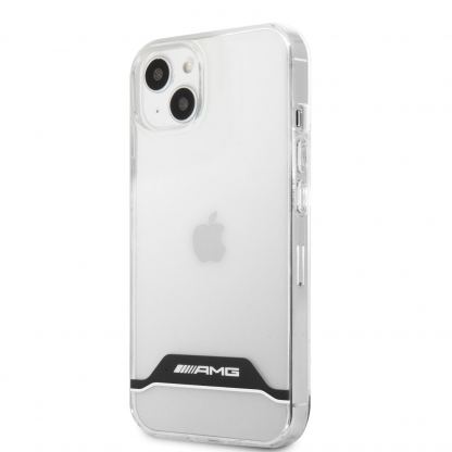 AMG White Stripes Hard Case - дизайнерски кейс с висока защита за iPhone 13 (прозрачен)