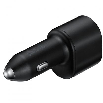 Samsung Super Fast Dual Car Charger (45W+15W) (EP-L5300XBEGWW) - оригинално зарядно за кола с USB-C и USB изходи за зареждане на мобилни устройства (черен) (bulk)