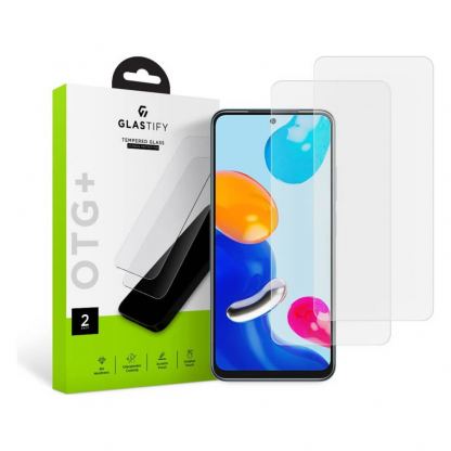Glastify OTG Plus 2.5D Tempered Glass 2 Pack - 2 броя калени стъклени защитни покрития за дисплея на Xiaomi Redmi Note 11, Note 11S (прозрачен)