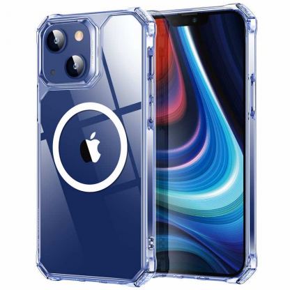 ESR Air Armor MagSafe Case - хибриден удароустойчив кейс с MagSafe за iPhone 13 (прозрачен)