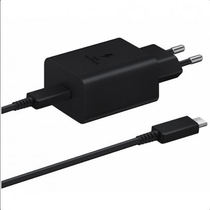 Samsung Power Delivery 3.0 45W Wall Charger EP-T4510XBEGEU - захранване за ел. мрежа с USB-C изход и USB-C кабел (черен) (retail опаковка)