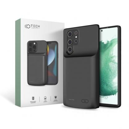 Tech-Protect Power Battery Case 4800mAh - кейс с вградена батерия за Samsung Galaxy S22 Ultra (черен)
