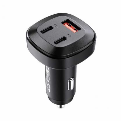 Acefast B3 Triple Car Charger 66W - зарядно за кола с USB-A и 2xUSB-C изходи с технология за бързо зареждане (черен)