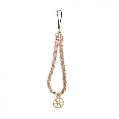 Guess Chain Charms Phone Strap - дизайнерска връзка против изпускане на вашия смартфон (златист)