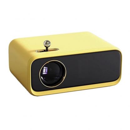 Xiaomi WANBO X1 Mini LED Projector - мултимедиен LCD проектор с VGA, HDMI, USB, SD входове и дистанционно (жълт)