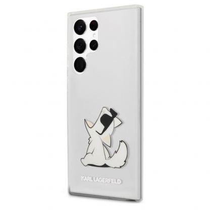 Karl Lagerfeld Choupette Fun Case - дизайнерски кейс с висока защита за Samsung Galaxy S22 Ultra (прозрачен)