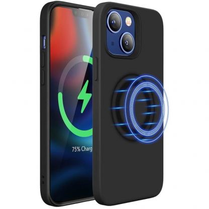 ESR Cloud MagSafe Case - силиконов (TPU) калъф с MagSafe за iPhone 13 (черен)