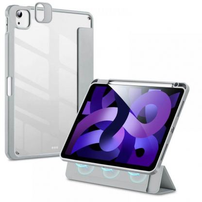 ESR Rebound Hybrid Case Pro - полиуретанов калъф с отделящ се кейс за Apple iPad Air 5 (2022), iPad Air 4 (2020), iPad Pro 11 (2021), iPad Pro 11 (2020), iPad Pro 11 (2018) (сив-прозрачен)