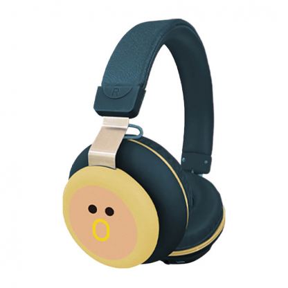 Gjby CA-030 Dinosaur BT Wireless On-Ear Headphones - безжични блутут слушалки, подходящи за деца (тъмносин)