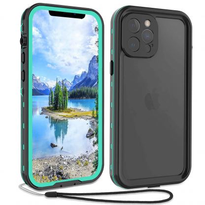 Waterproof Heavy Duty Case - ударо и водоустойчив кейс за iPhone 12 (черен-син)