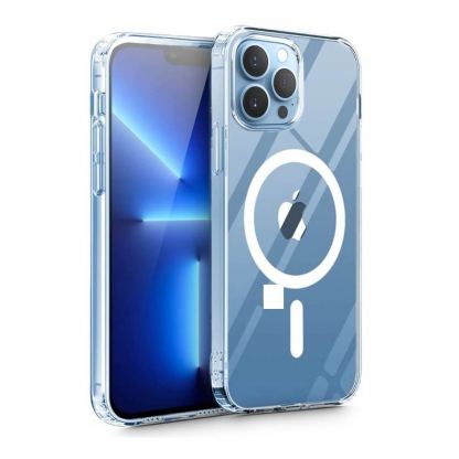 Tech-Protect MagMat MagSafe Case - хибриден удароустойчив кейс с MagSafe за iPhone 13 Pro (прозрачен)