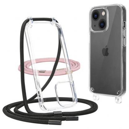 Tech-Protect Flexair Chain Hybrid Case - хибриден удароустойчив кейс с връзка за носене за iPhone 13 (прозрачен) 