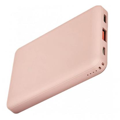 Uniq Fuele Mini Powerbank Quick Charge, PD 18W 10000mAh - преносима външна батерия с USB-C порт, USB-A изход и технология за бързо зареждане (розов)