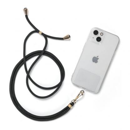 Tech-Protect Universal Chain Necklace Phone Strap - универсална връзка за носене през врата за смартфони (черен)