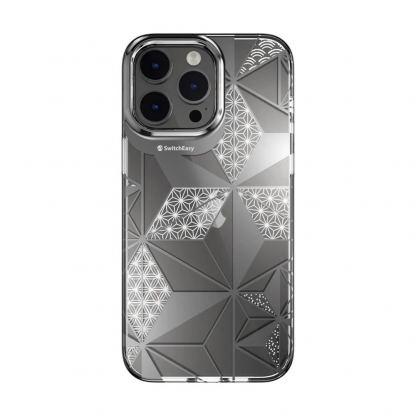 SwitchEasy Artist Asanoha Case - дизайнерски хибриден удароустойчив кейс за iPhone 14 Pro Max (прозрачен) 