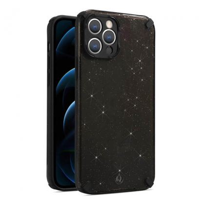Armor Glitter Case - удароустойчив силиконов (TPU) калъф (0.5 mm) за iPhone SE (2022), iPhone SE (2020), iPhone 8, iPhone 7 (черен)